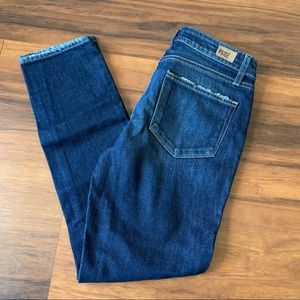New Paige Distressed “Monica” Skinny Jeans